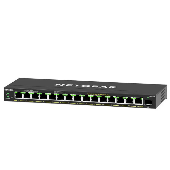 NETGEAR 16PT GE Plus Switch W/ POE +
