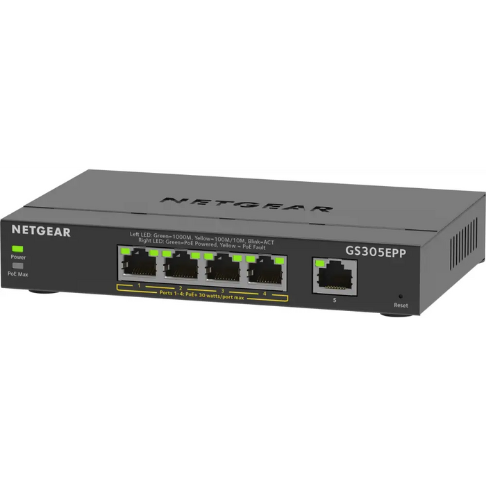 NETGEAR 5PT GE Plus Switch W/HI-PWR POE +