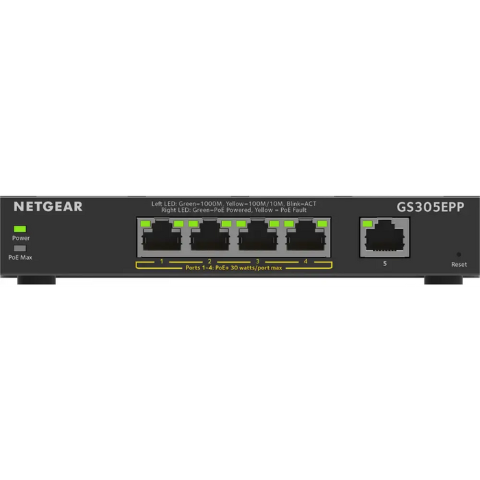 NETGEAR 5PT GE Plus Switch W/HI-PWR POE +