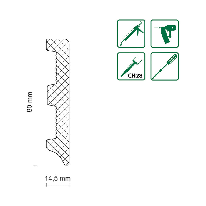 HDPS ПЕРВАЗ NEUHOFER KO084L 80X240 MM