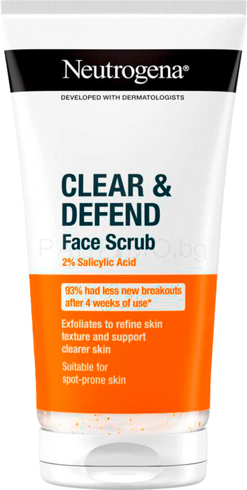 Пилинг за лице Clear&Defend със салицилова киселина, 150 ml