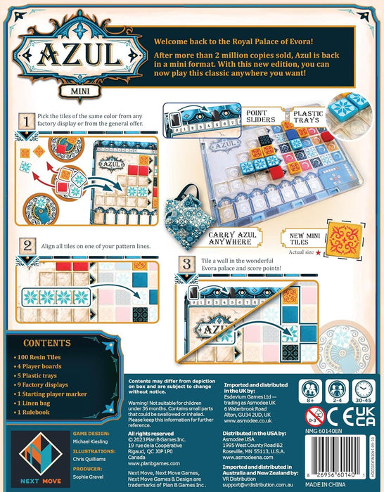 Настолна игра Azul Mini - Абстрактна