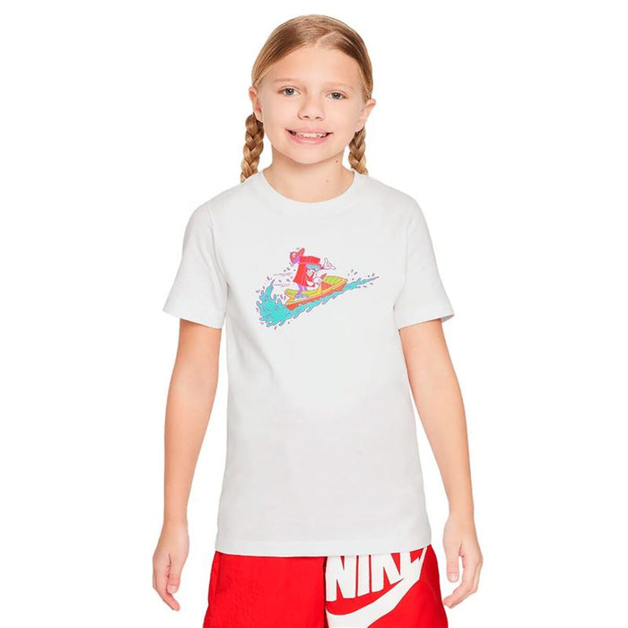 Детски Тениска с къс ръкав Nike Sportswear Big Бял