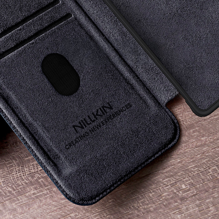 Калъф Nillkin Qin Pro за Samsung Galaxy S25 Ultra с капак и капак за камера - черен