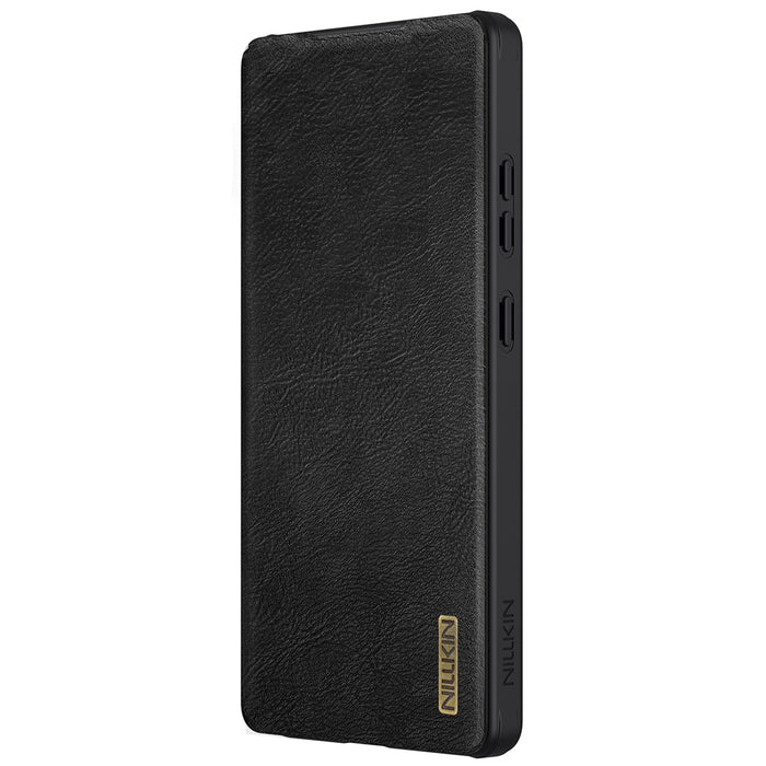 Калъф Nillkin Qin Pro за Samsung Galaxy S25 Ultra с капак и капак за камера - черен