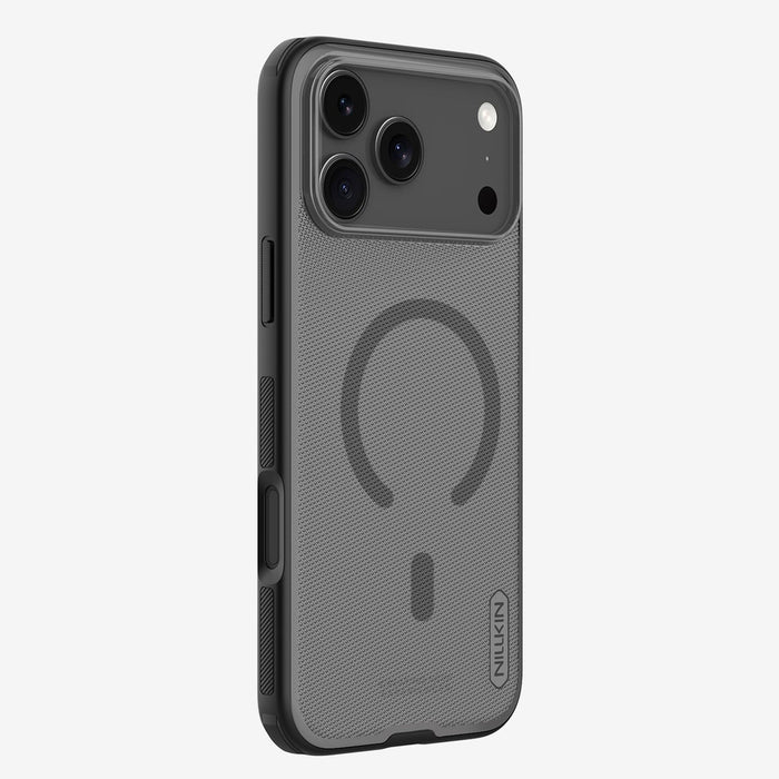 Магнитен калъф Nillkin Super Frosted Shield Pro, съвместим с MagSafe за iPhone 17 Pro Max - полупрозрачен черен