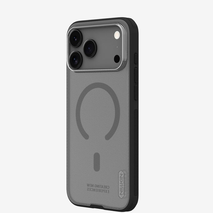 Магнитен калъф Nillkin Super Frosted Shield Pro, съвместим с MagSafe за iPhone 17 Pro Max - полупрозрачен черен