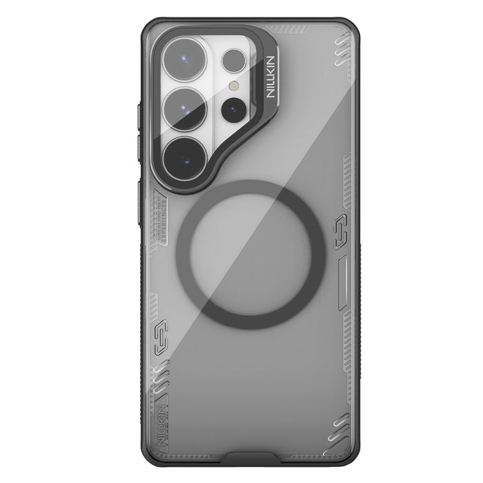 Nillkin Iceblade Prop Магнитен Кейс с Калъф за Камера и Поставка, Съвместим с MagSafe за Samsung Galaxy S26 Ultra - Прозрачен Черен