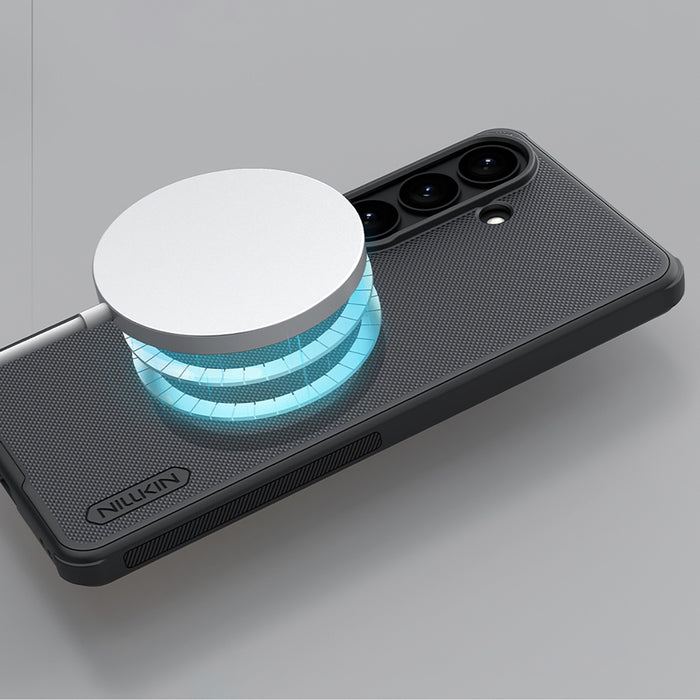 Nillkin Super Frosted Shield Pro Магнитен Калъф, Съвместим с MagSafe за Samsung Galaxy S26 - Черен