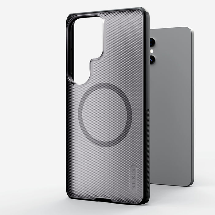 Nillkin Super Frosted Shield Pro Магнитен Калъф, Съвместим с MagSafe за Samsung Galaxy S26 Ultra - Прозрачен Черен