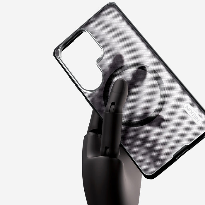 Nillkin Super Frosted Shield Pro Магнитен Калъф, Съвместим с MagSafe за Samsung Galaxy S26 Ultra - Прозрачен Черен
