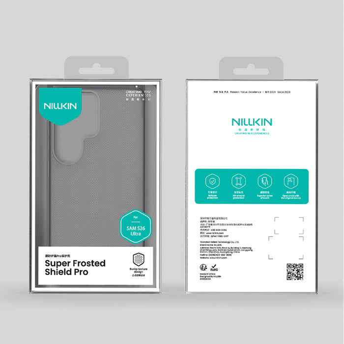 Калъф Nillkin Super Frosted Shield Pro за Samsung Galaxy S26 - прозрачен черен
