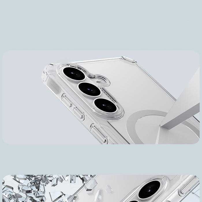 Nillkin Nature TPU Pro калъф, съвместим с MagSafe за Samsung Galaxy S26 - бял