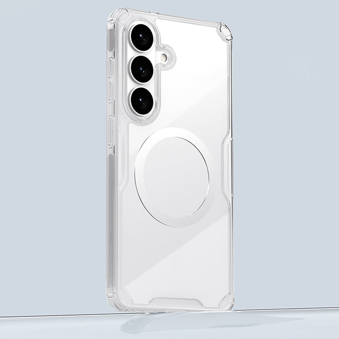 Nillkin Nature TPU Pro калъф, съвместим с MagSafe за Samsung Galaxy S26 - бял