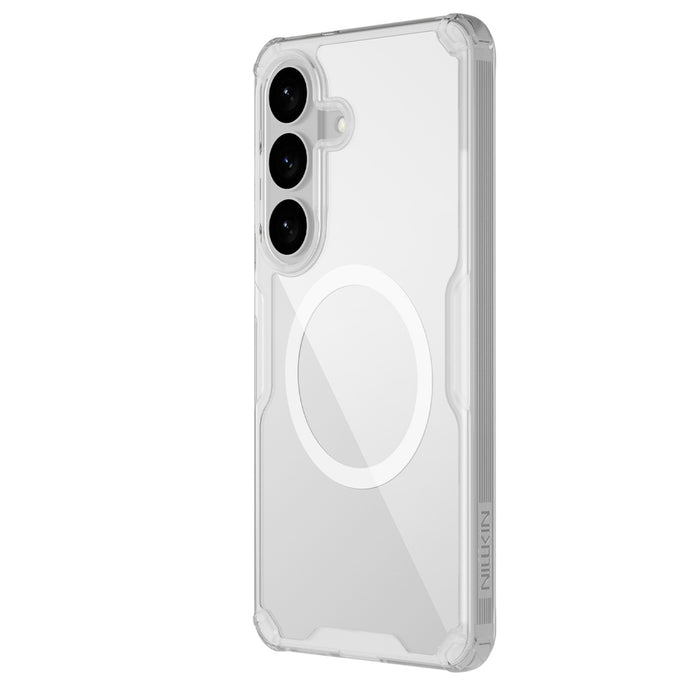 Nillkin Nature TPU Pro калъф, съвместим с MagSafe за Samsung Galaxy S26 - бял