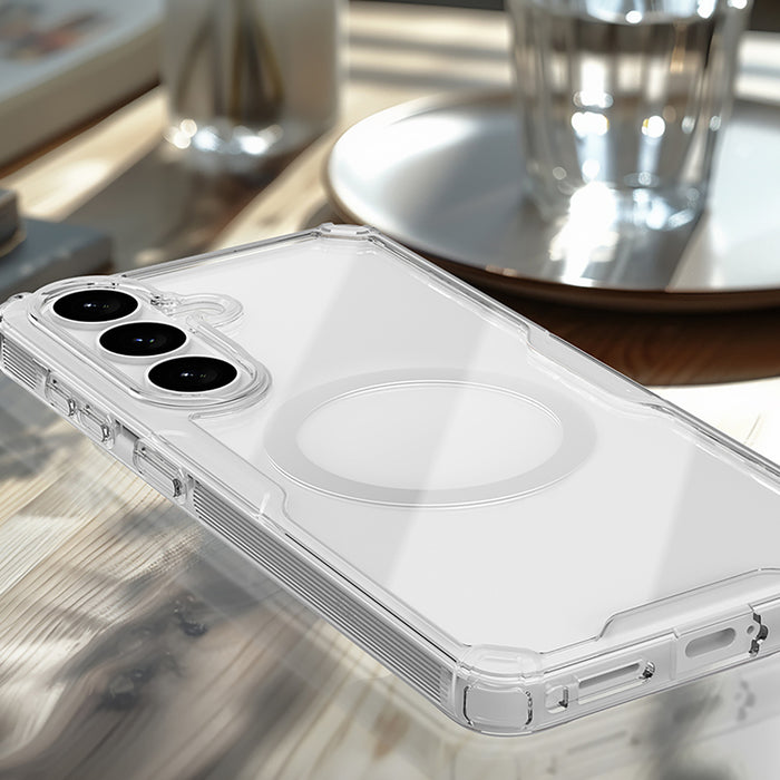 Nillkin Nature TPU Pro калъф, съвместим с MagSafe за Samsung Galaxy S26 - бял