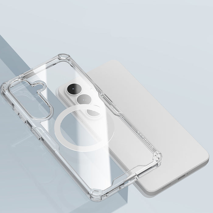 Nillkin Nature TPU Pro калъф, съвместим с MagSafe за Samsung Galaxy S26 - бял