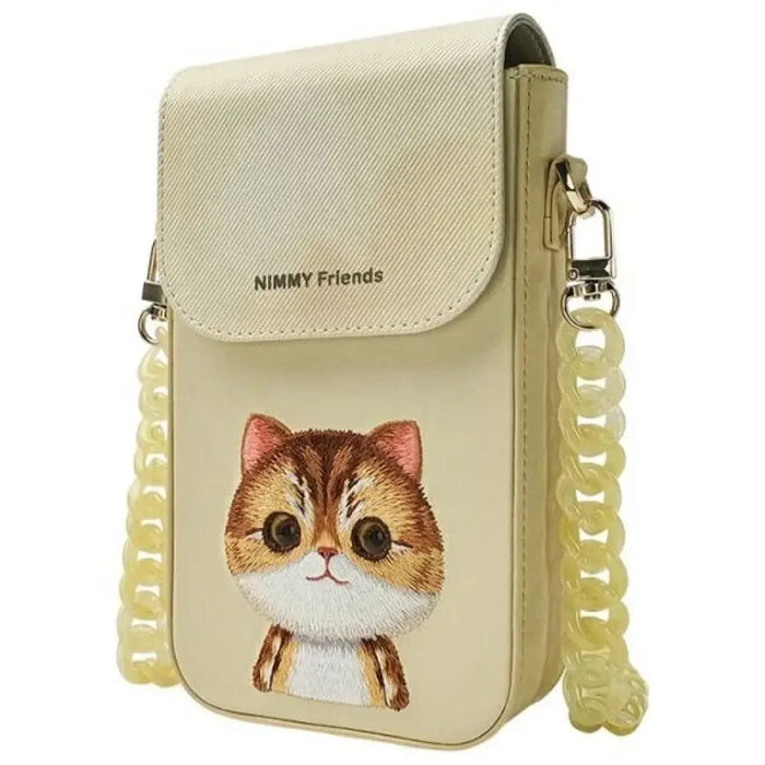 Nimmy Big Eyed Pet 2.0 Котешка чанта за телефон - зелена