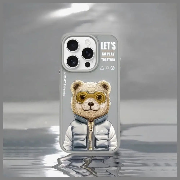 Nimmy Cool&Cute 2.0 Bear Case за iPhone 15 Pro - сив