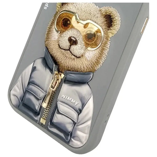 Nimmy Cool&Cute 2.0 Bear Case за iPhone 15 Pro - сив