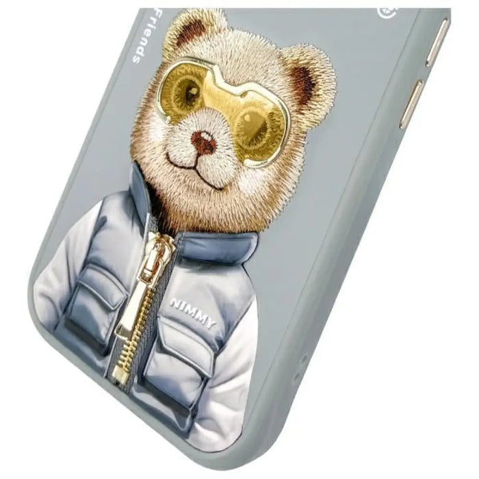 Nimmy Cool&Cute 2.0 Bear Case за iPhone 15 - сив
