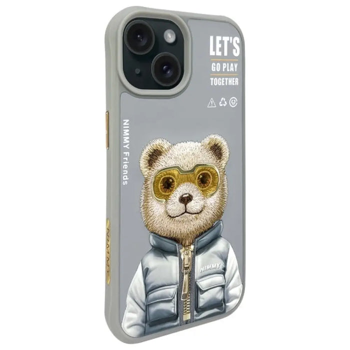 Nimmy Cool&Cute 2.0 Bear Case за iPhone 15 - сив