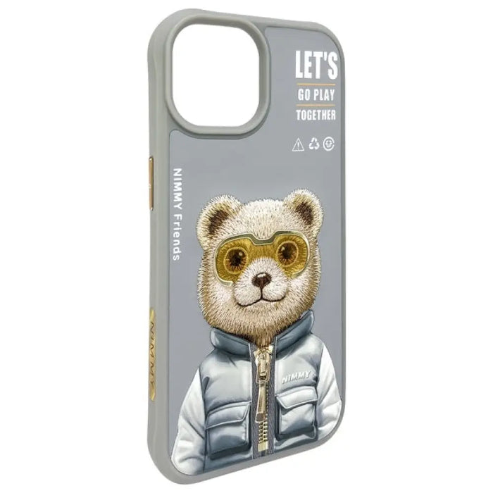 Nimmy Cool&Cute 2.0 Bear Case за iPhone 15 - сив