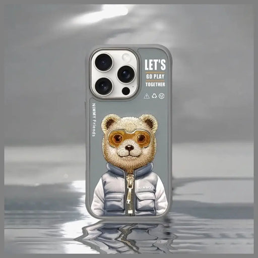 Nimmy Cool&Cute 2.0 Bear Case за iPhone 16 Pro Max - сив