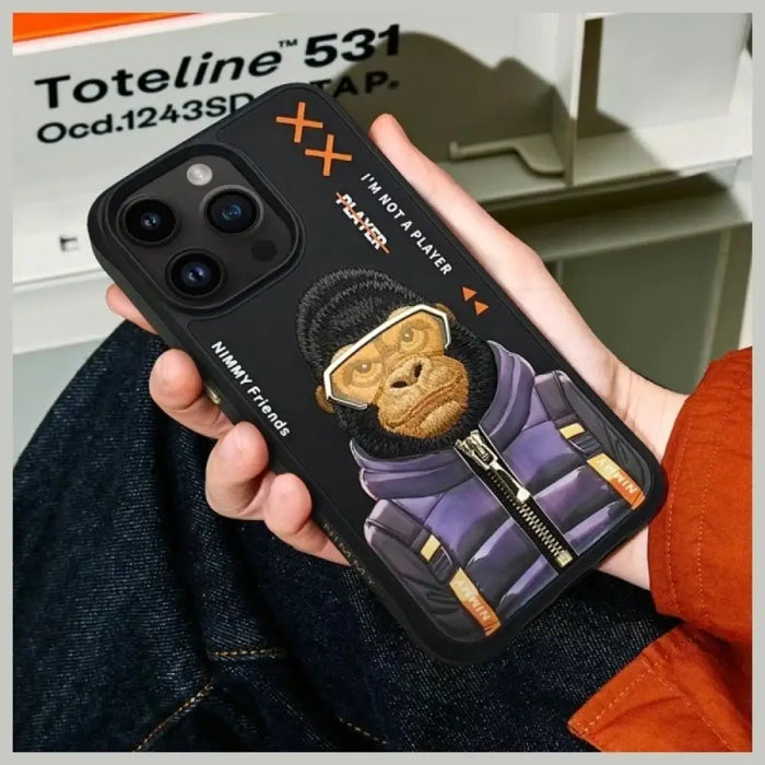 Nimmy Cool&Cute 2.0 Monkey Case за iPhone 15 Pro Max - черен