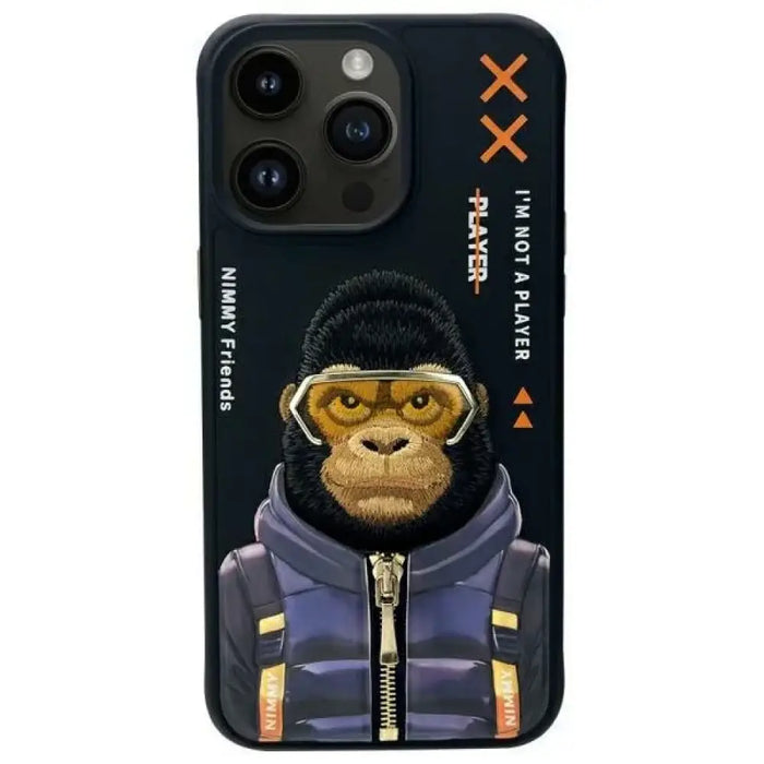 Nimmy Cool&Cute 2.0 Monkey Case за iPhone 15 Pro Max - черен