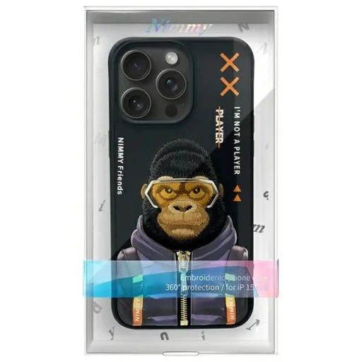 Nimmy Cool&Cute 2.0 Monkey Case за iPhone 15 Pro Max - черен