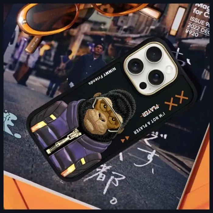 Nimmy Cool&Cute 2.0 Monkey Case за iPhone 16 Pro Max - черен