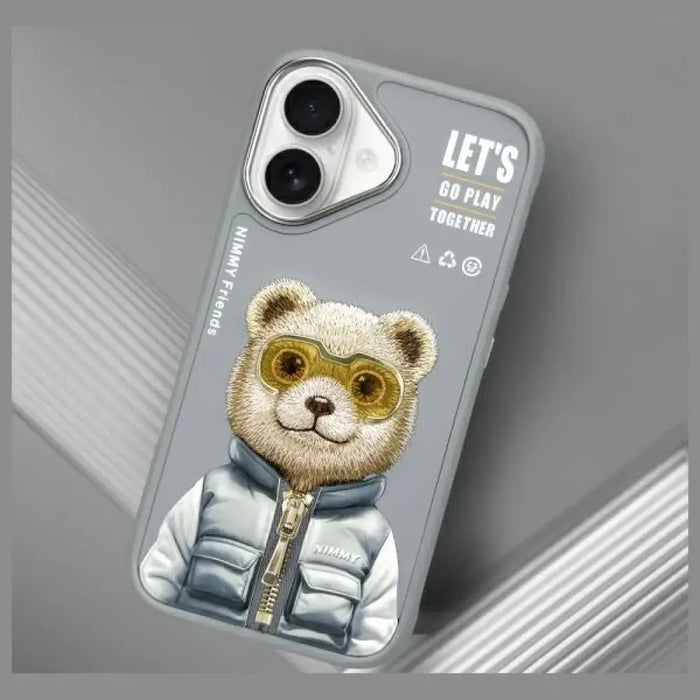 Nimmy Cool&Cute 2.0 Bear Case за iPhone 16 - сив