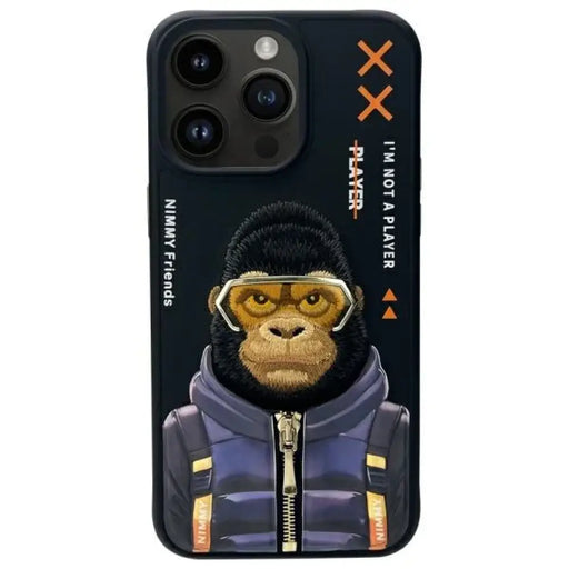 Nimmy Cool&Cute 2.0 Monkey Case за iPhone 15 Pro - черен