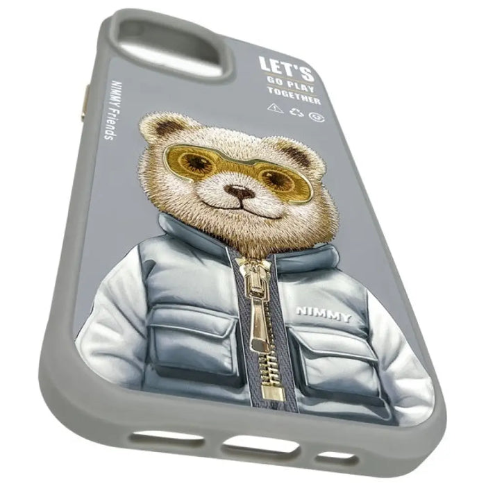 Nimmy Cool&Cute 2.0 Bear Case за iPhone 15 - сив