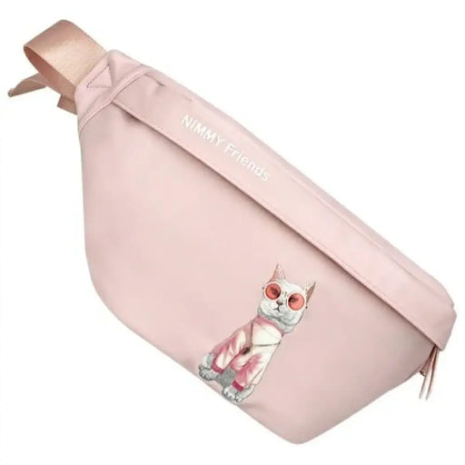 Nimmy Crossbody Glasses Cool Cat Чанта за рамо - розово
