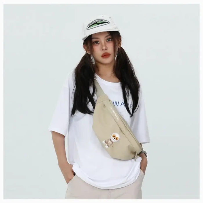 Nimmy Crossbody Glasses Cool Cat Чанта за рамо - розово