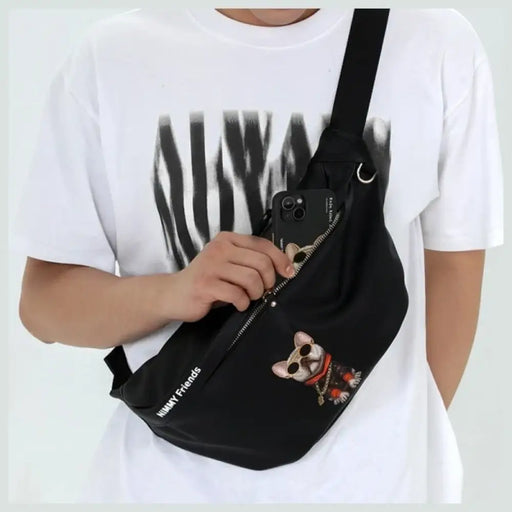 Nimmy Crossbody Glasses Cool Cat Чанта за рамо - розово