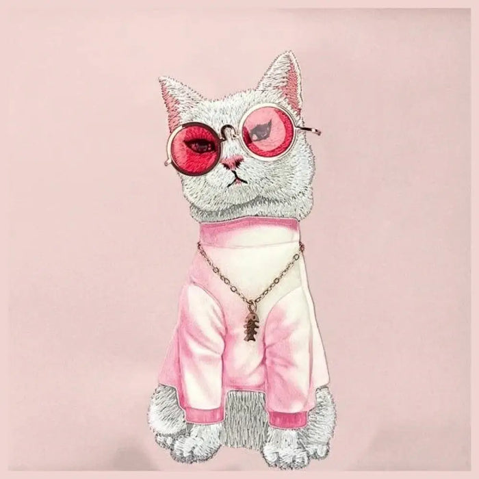 Nimmy Crossbody Glasses Cool Cat Чанта за рамо - розово