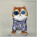 Nimmy Crossbody Glasses Cool Cat Чанта за рамо - сива