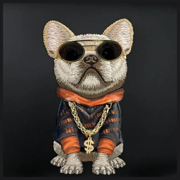 Nimmy Crossbody Glasses Cool Dog Чанта за рамо - черна