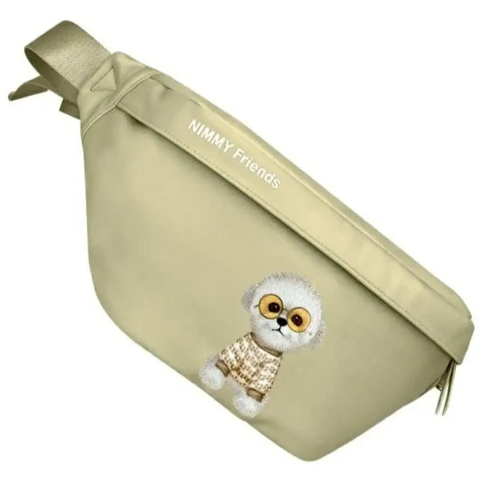 Nimmy Crossbody Glasses Cool Dog Чанта за рамо - зелена