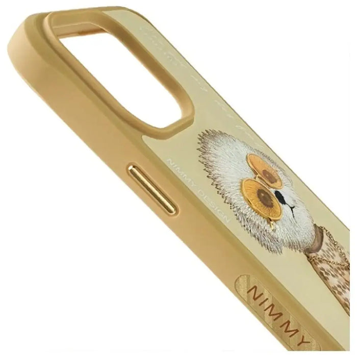 Nimmy Glasses Cool Case за iPhone 15 Pro Max - бежов