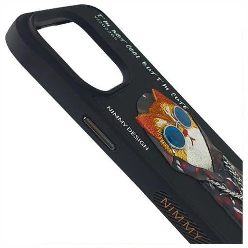 Nimmy Glasses Cool Cat Case за iPhone 15 Pro - черен