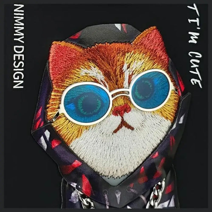 Nimmy Glasses Cool Cat Case за iPhone 15 Pro - черен
