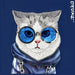 Nimmy Glasses Cool Cat Case за iPhone 15 - син