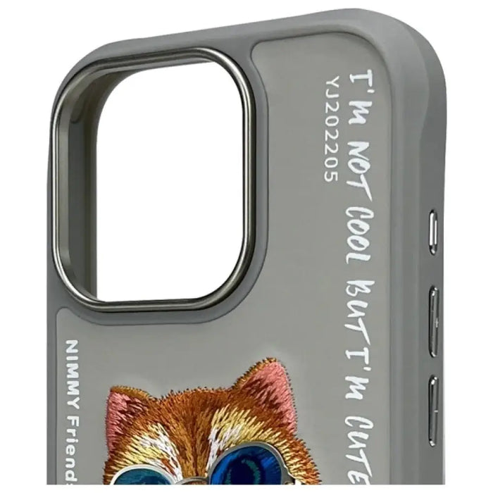 Nimmy Glasses Cool Cat Case за iPhone 16 Pro - сив