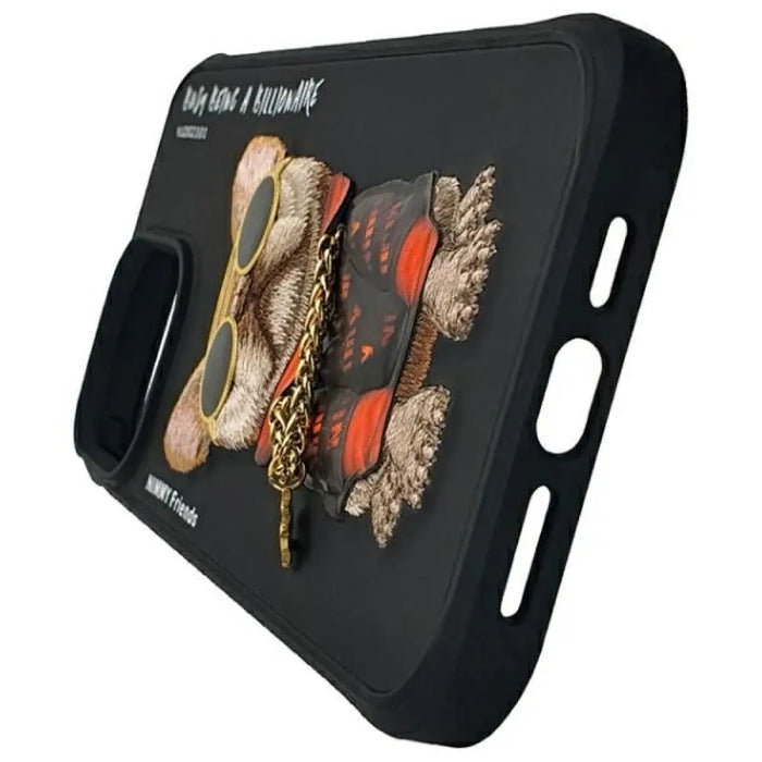 Nimmy Glasses Cool Dog Case за iPhone 15 Pro - черен