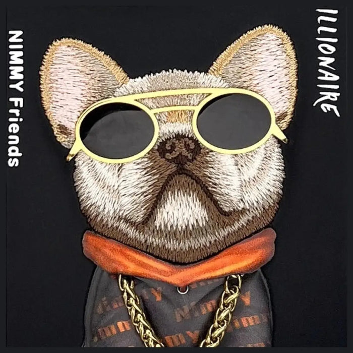 Nimmy Glasses Cool Dog Case за iPhone 16 Pro Max - черен