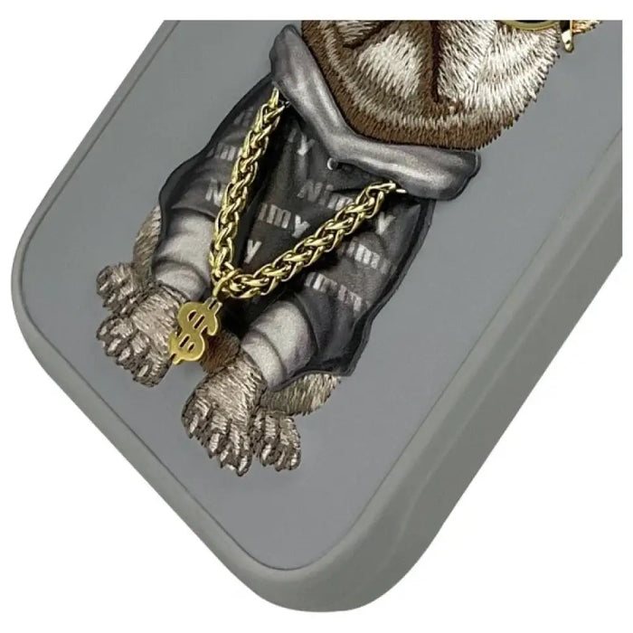 Nimmy Glasses Cool Dog Case за iPhone 16 Pro Max - сив